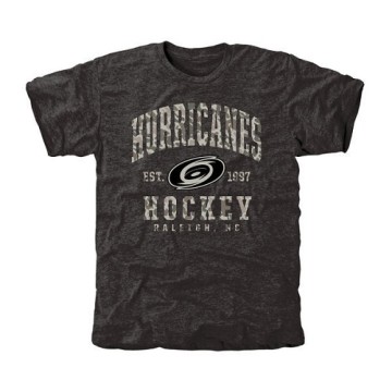 Men's Carolina Hurricanes Camo Stack Tri-Blend T-Shirt - Black