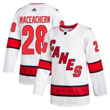 Authentic Adidas Men's Mackenzie MacEachern Carolina Hurricanes 2020/21 Away Jersey - White