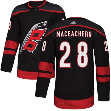 Authentic Adidas Men's Mackenzie MacEachern Carolina Hurricanes Alternate Jersey - Black