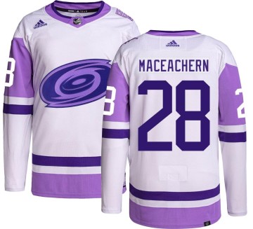 Authentic Adidas Men's Mackenzie MacEachern Carolina Hurricanes Hockey Fights Cancer Jersey -