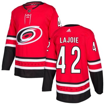 Authentic Adidas Men's Maxime Lajoie Carolina Hurricanes Home Jersey - Red