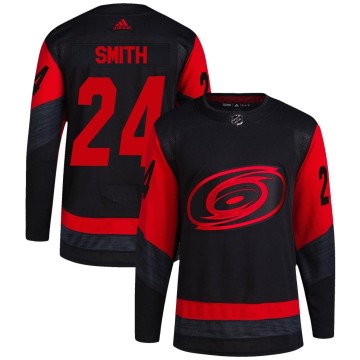 Authentic Adidas Men's Ty Smith Carolina Hurricanes 2023 Stadium Series Jersey - Black