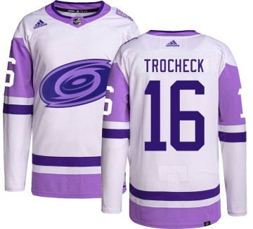 Authentic Adidas Men's Vincent Trocheck Carolina Hurricanes Hockey Fights Cancer Jersey -