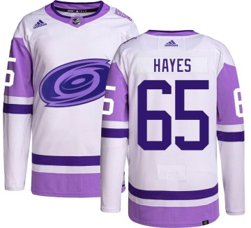 Authentic Adidas Men's Zachary Hayes Carolina Hurricanes Hockey Fights Cancer Jersey -