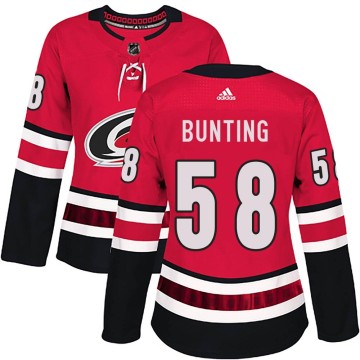 Authentic Adidas Women's Michael Bunting Carolina Hurricanes Home Jersey - Red