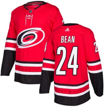 Authentic Adidas Youth Jake Bean Carolina Hurricanes Home Jersey - Red