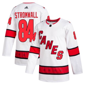 Authentic Adidas Youth Malte Stromwall Carolina Hurricanes 2020/21 Away Jersey - White