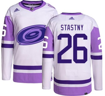 Authentic Adidas Youth Paul Stastny Carolina Hurricanes Hockey Fights Cancer Jersey -