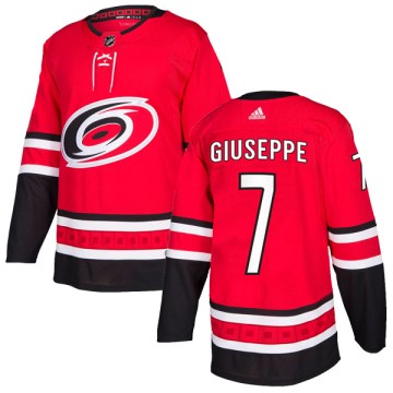 Authentic Adidas Youth Phil Di Giuseppe Carolina Hurricanes Home Jersey - Red
