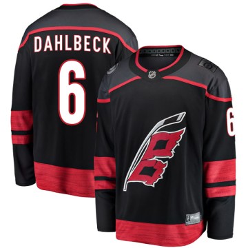 Breakaway Fanatics Branded Men's Klas Dahlbeck Carolina Hurricanes Alternate Jersey - Black