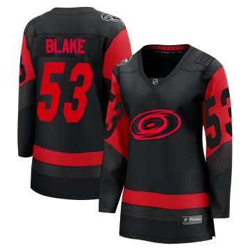 Breakaway Fanatics Branded Women's Jackson Blake Carolina Hurricanes 2023 Stadium Series Jersey - Black