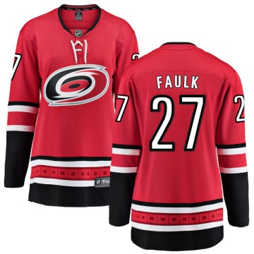 Breakaway Fanatics Branded Women's Justin Faulk Carolina Hurricanes Home Jersey - Red