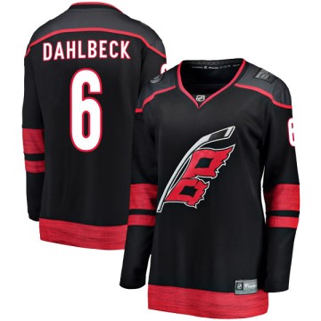 Breakaway Fanatics Branded Women's Klas Dahlbeck Carolina Hurricanes Alternate Jersey - Black
