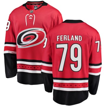 Breakaway Fanatics Branded Youth Micheal Ferland Carolina Hurricanes Home Jersey - Red