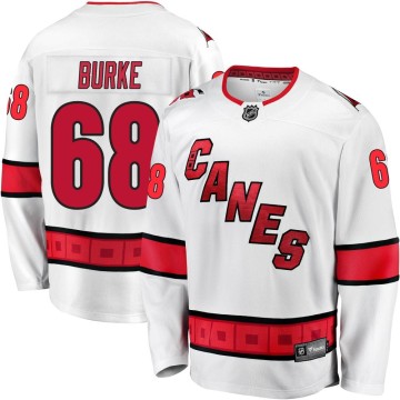 Premier Fanatics Branded Men's Callahan Burke Carolina Hurricanes Breakaway Away Jersey - White