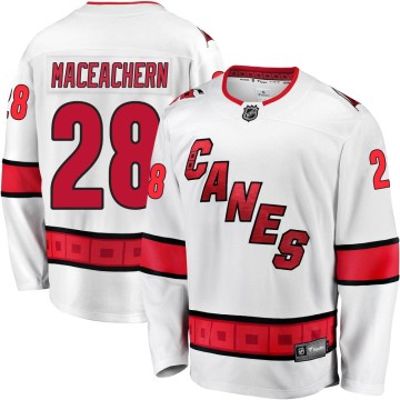 Premier Fanatics Branded Men's Mackenzie MacEachern Carolina Hurricanes Breakaway Away Jersey - White