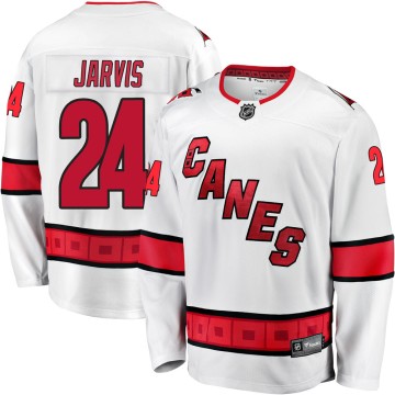 Premier Fanatics Branded Men's Seth Jarvis Carolina Hurricanes Breakaway Away Jersey - White